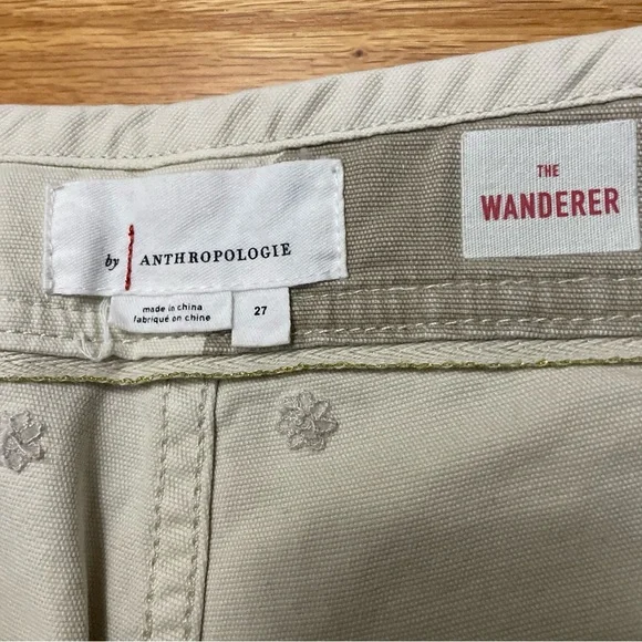 Anthropologie Pilcro The Wanderer Camo patchwork embroidered Utility Pants B2 - Picture 5 of 8